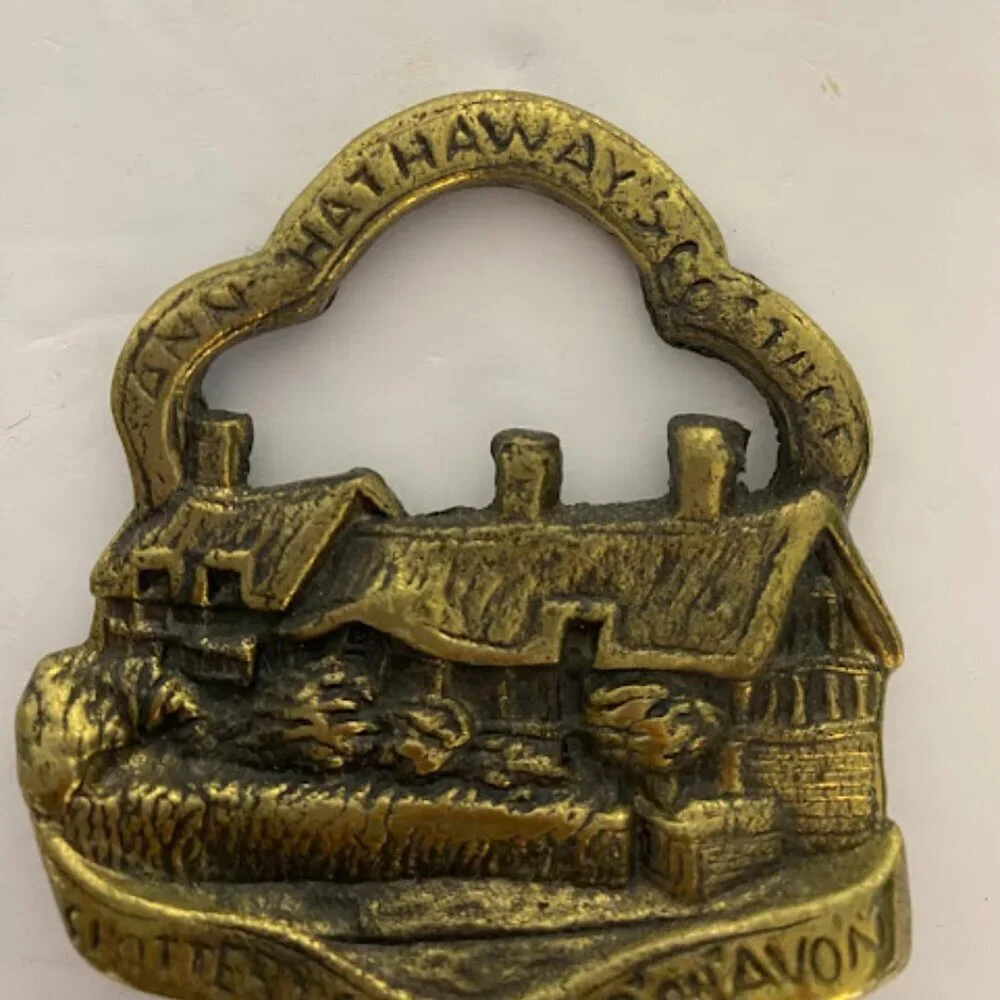 Vintage Ann Hathaway's Cottage Brass Bottle Opener - 5